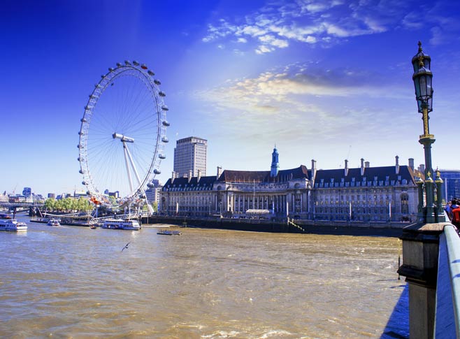 The London Eye and London Aquarium