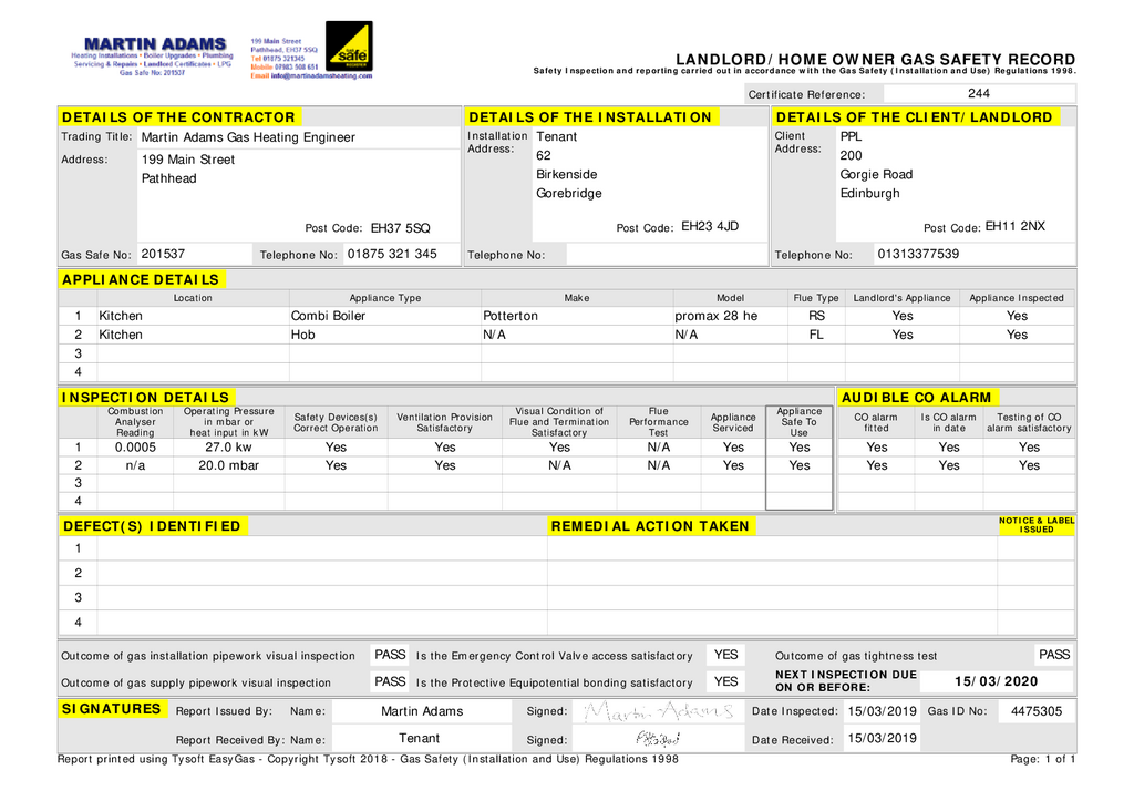 EPC Certificate