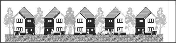 Proposed Street Scene of the Dwellings