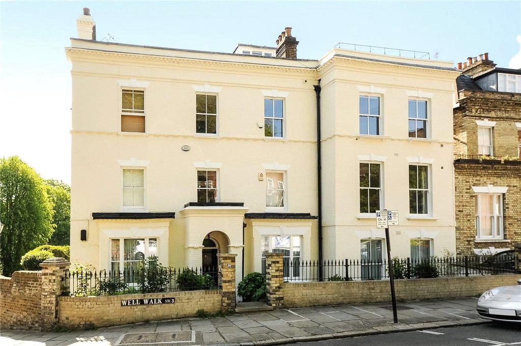 Well Walk, Hampstead Village, NW3 3 bed flat £1,175,000