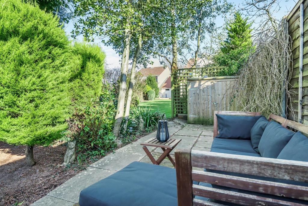 Paved seating area