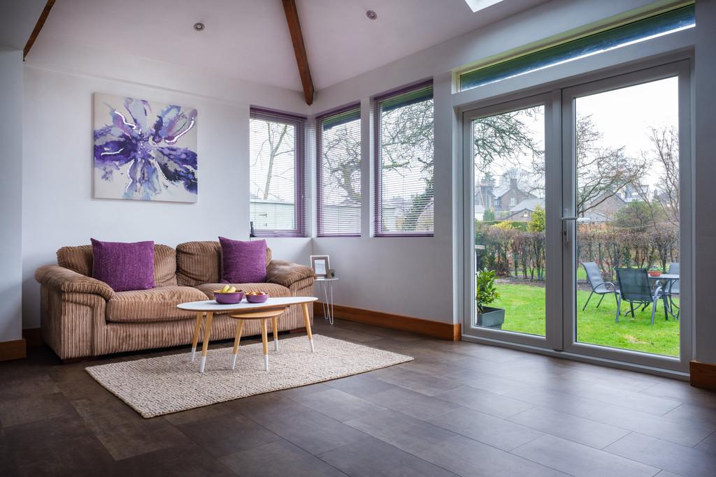 Living area with doors to the garden