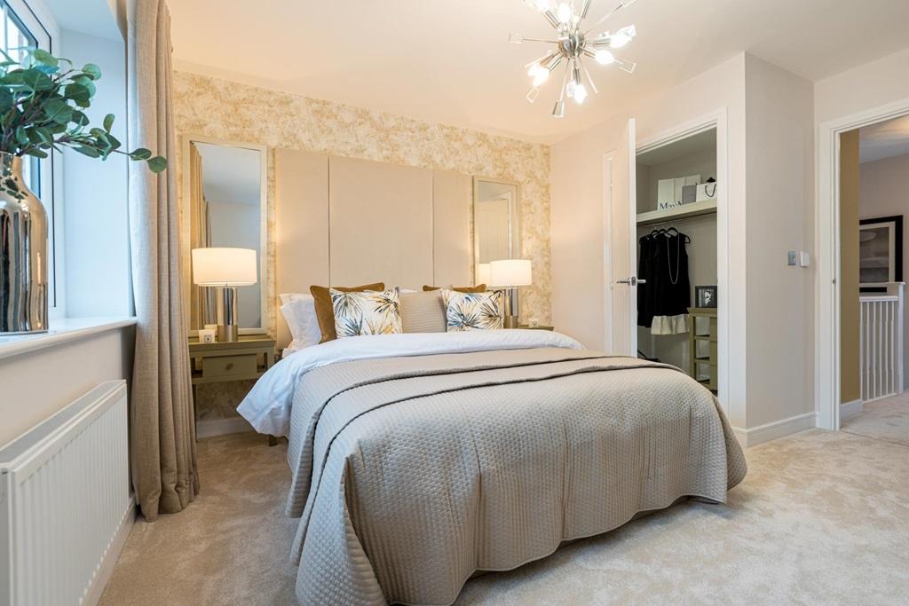 Main bedroom with built in storage space