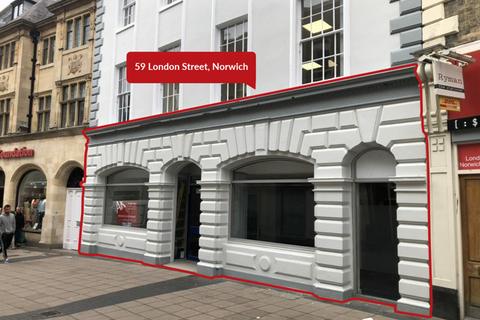 Retail property (high street) to rent, Ground Floor, 59 London Street, Norwich, Norfolk, NR2