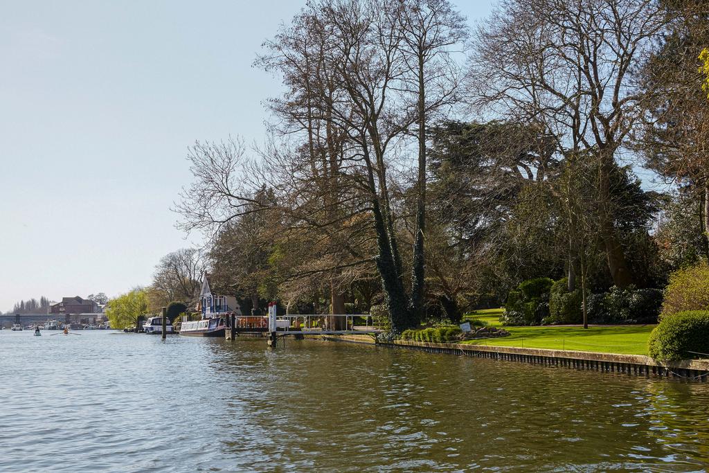 View of gardens, from mid river