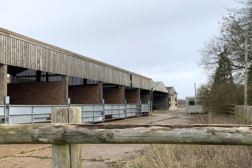 Agricultural buildings & land for sale at Ballingdon Farm, Clements End