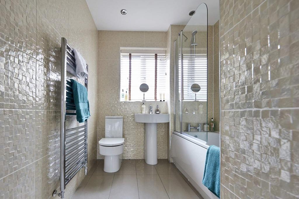 A family bathroom completes the home