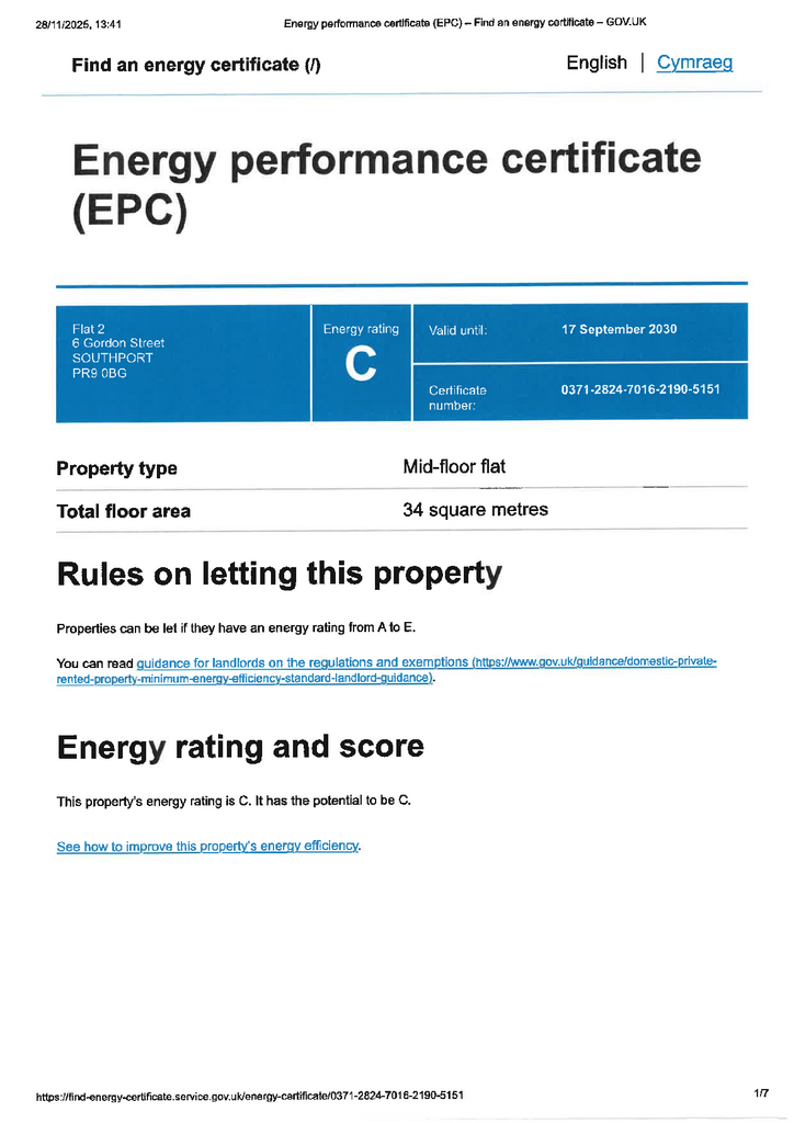 EPC Certificate