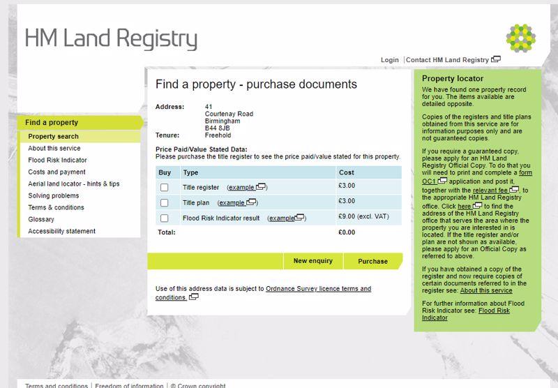 Land registry