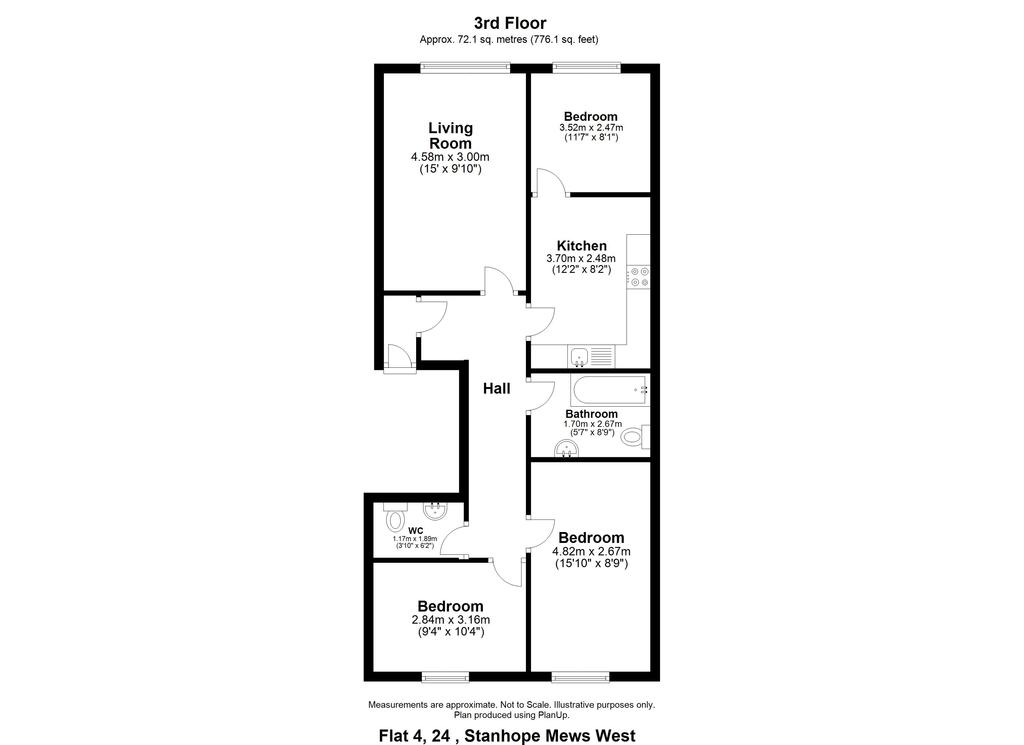 Stanhope Mews West, London, SW7 4 bed flat £2,999 pcm (£692 pw)