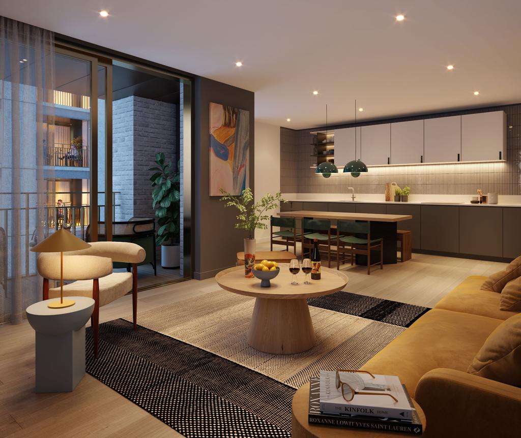 Ferry Island 3 Bed Type 3 A Dusk Living Kitchen.jpg