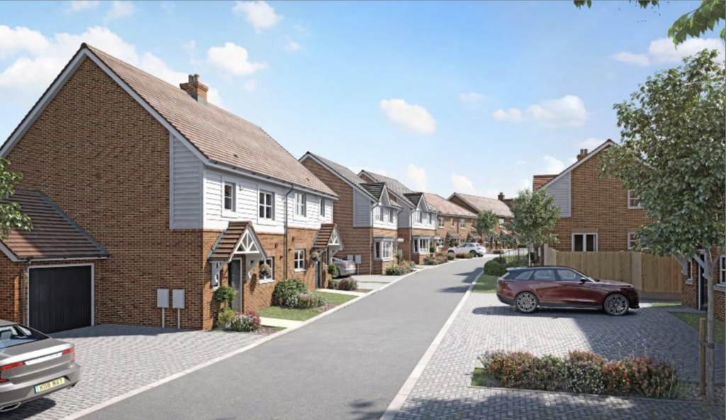 CGI of earlier phase at Kilnwood Vale. Actual home type is new for 2021.