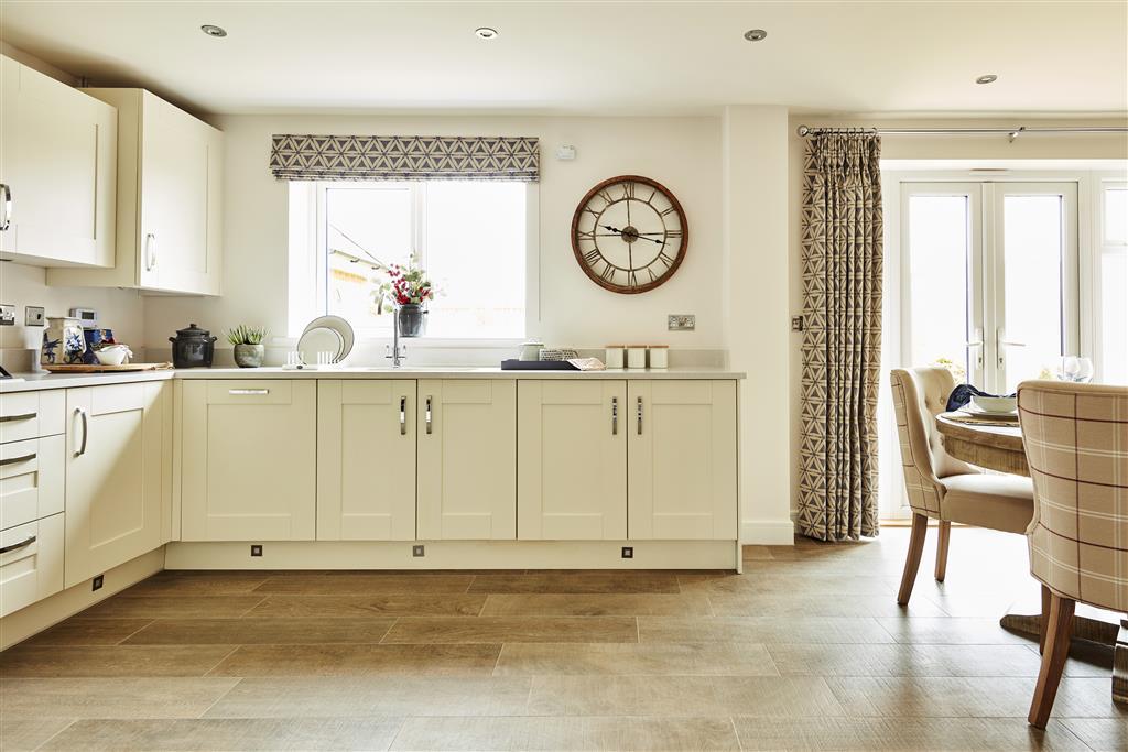 Kitchen diner with French doors to the rear garden