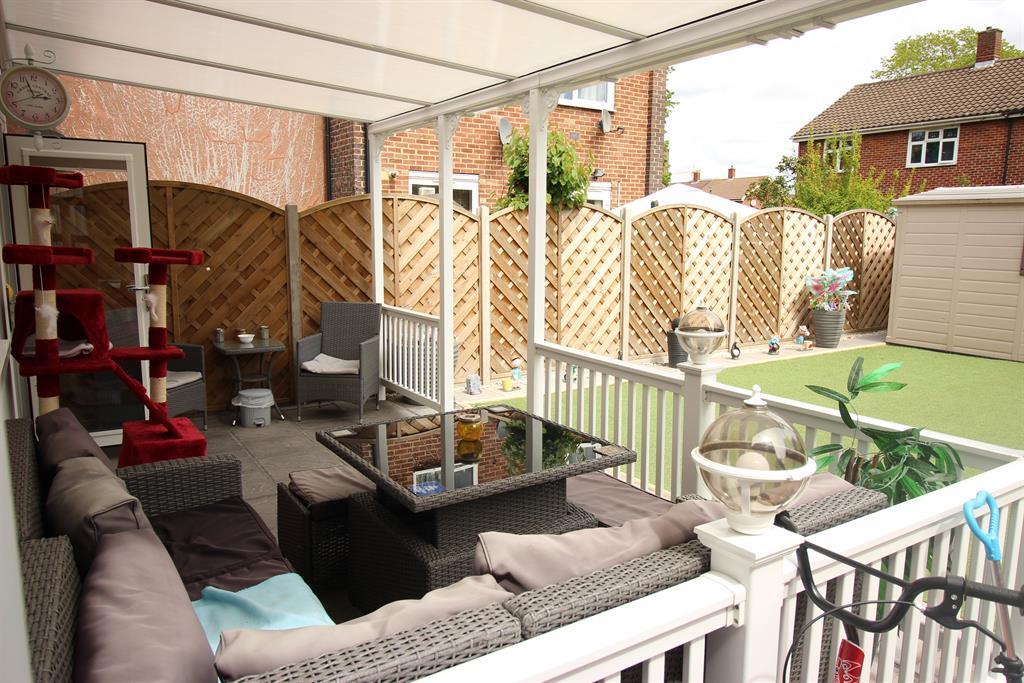 Attached pergola