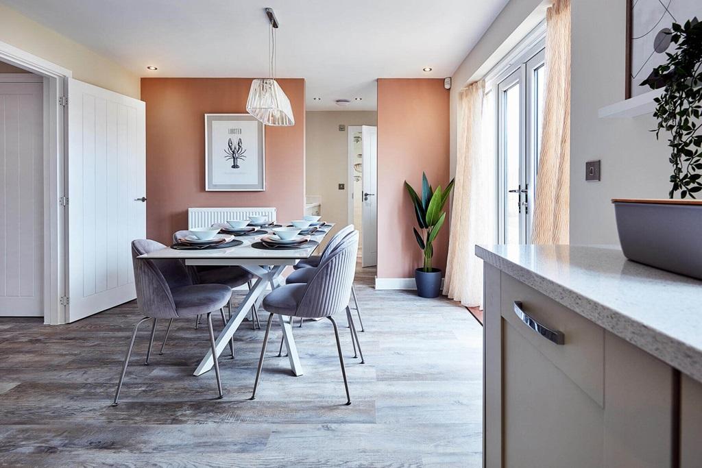 Dining area with French doors leading to the rear garden