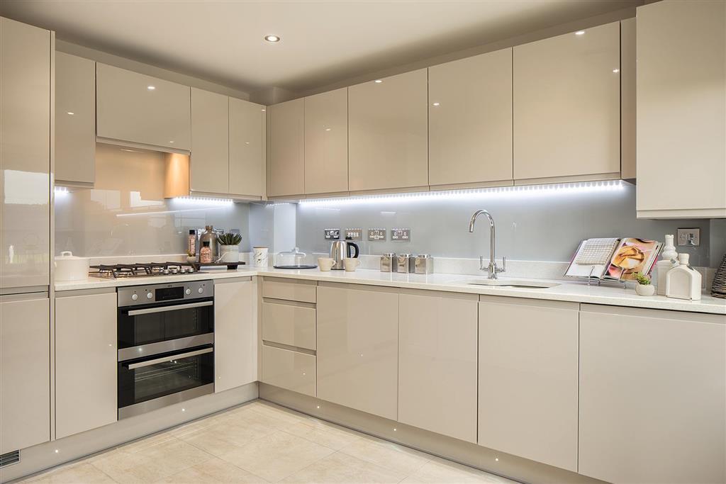Modern kitchen with breakfast area