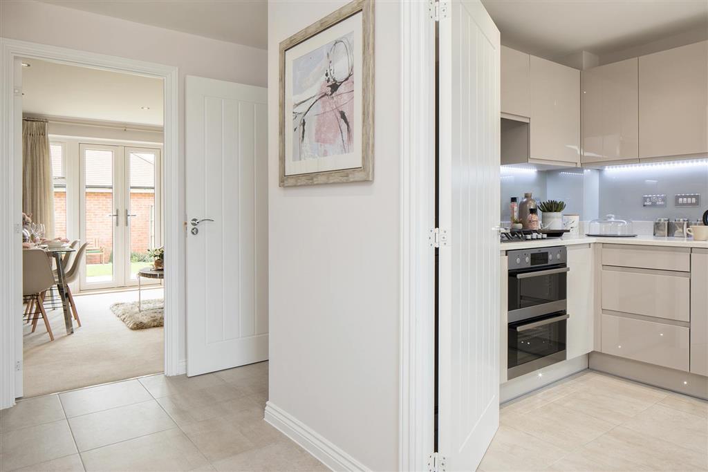 Welcoming hallway with storage