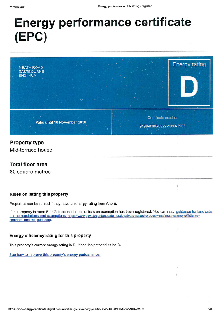 EPC Certificate
