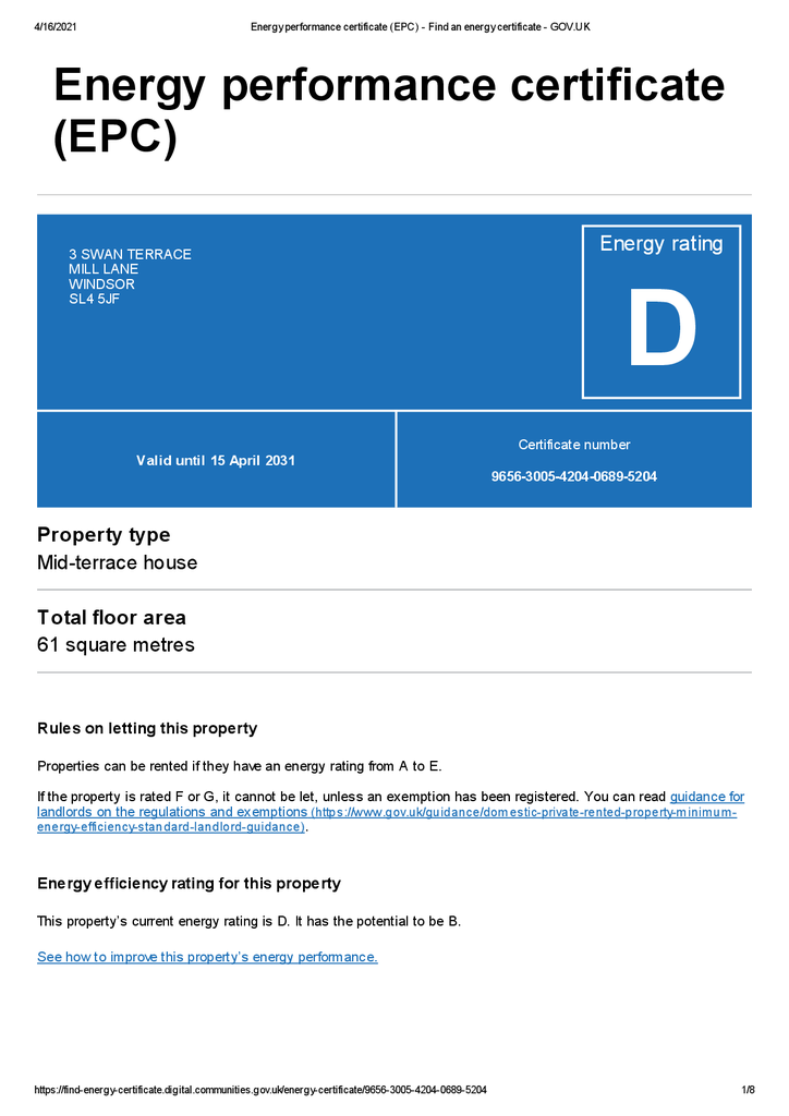 Energy Performance Certificate