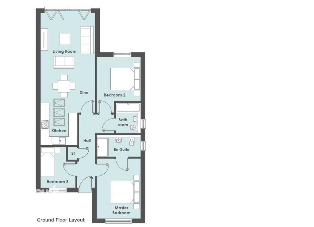 Woodside View, Hall Park Lane, Rushden 3 bed bungalow