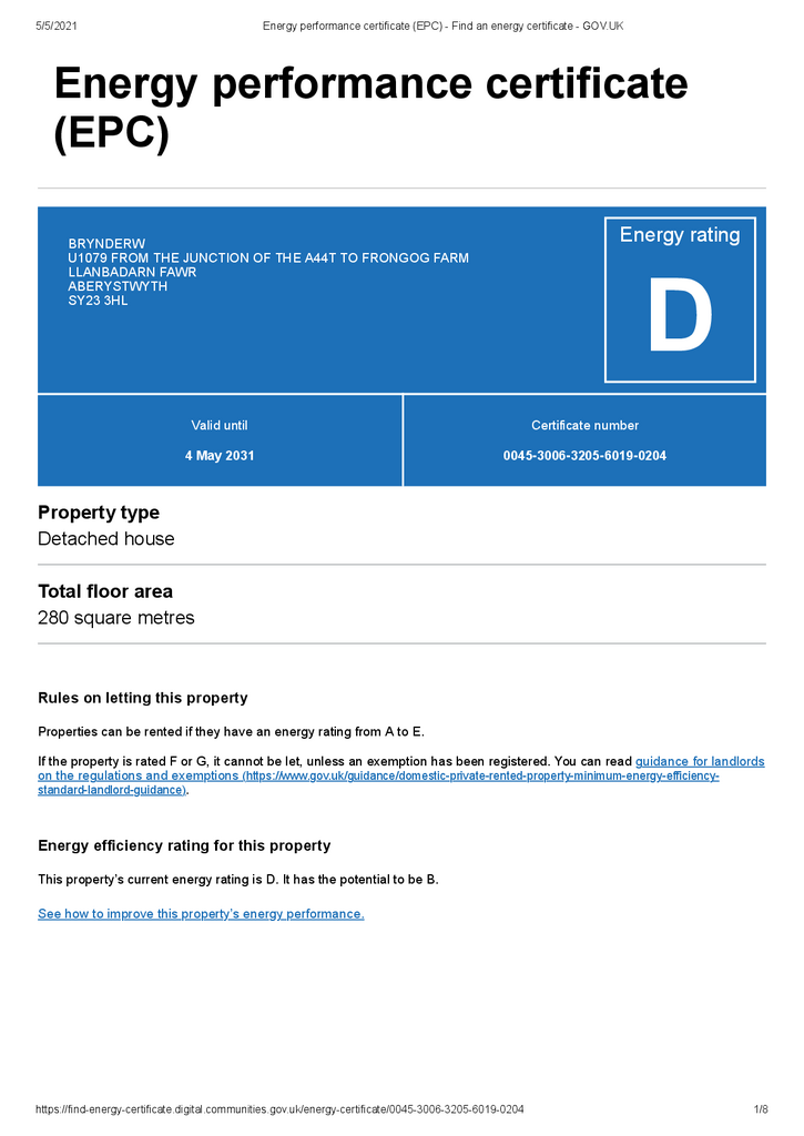 60927262a282a Energy performance certificate (EPC)