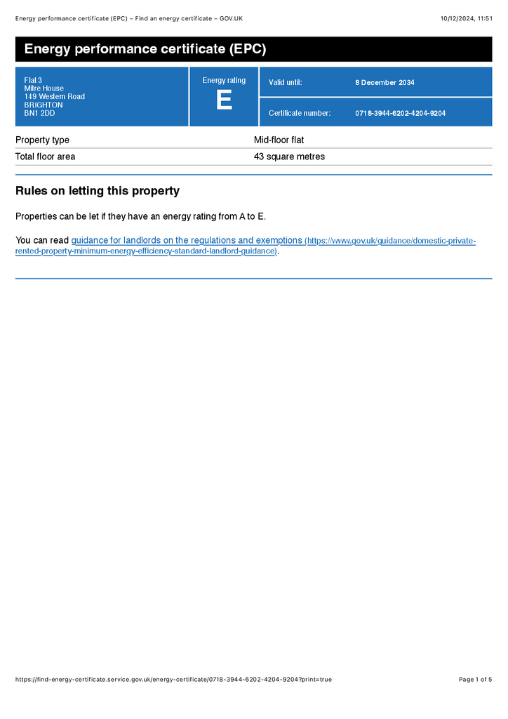 EPC Certificate