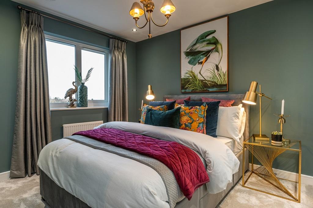 A double bedroom with storage space