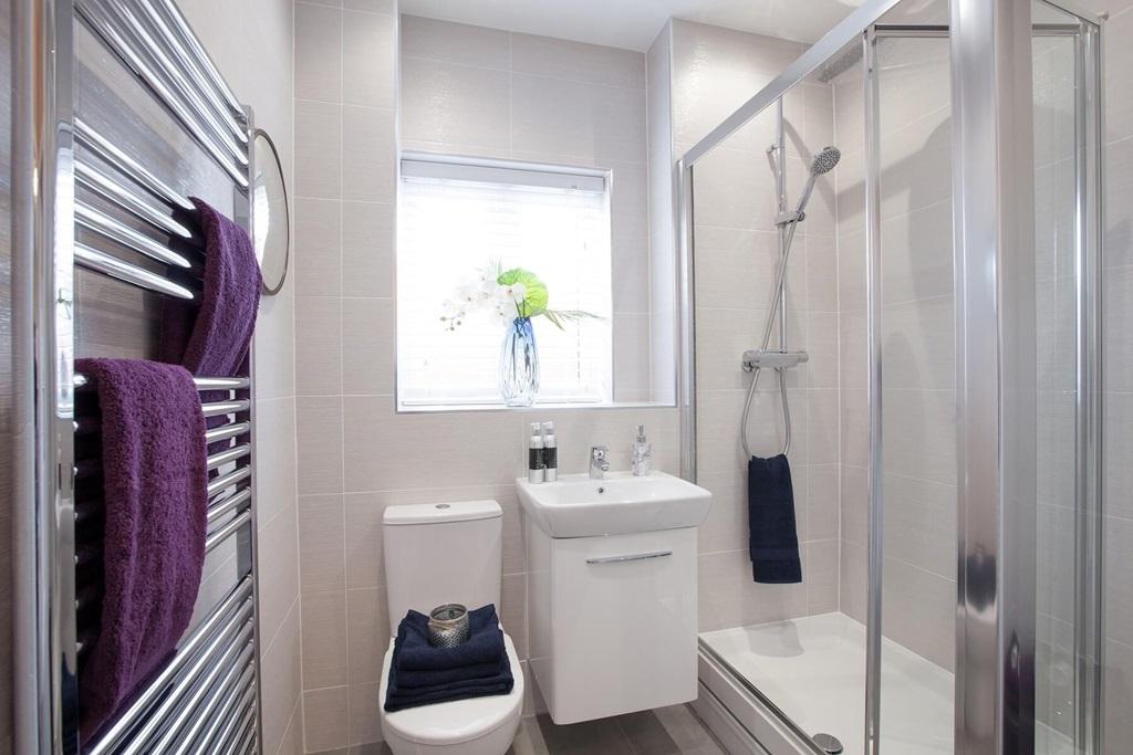 A spacious shower room