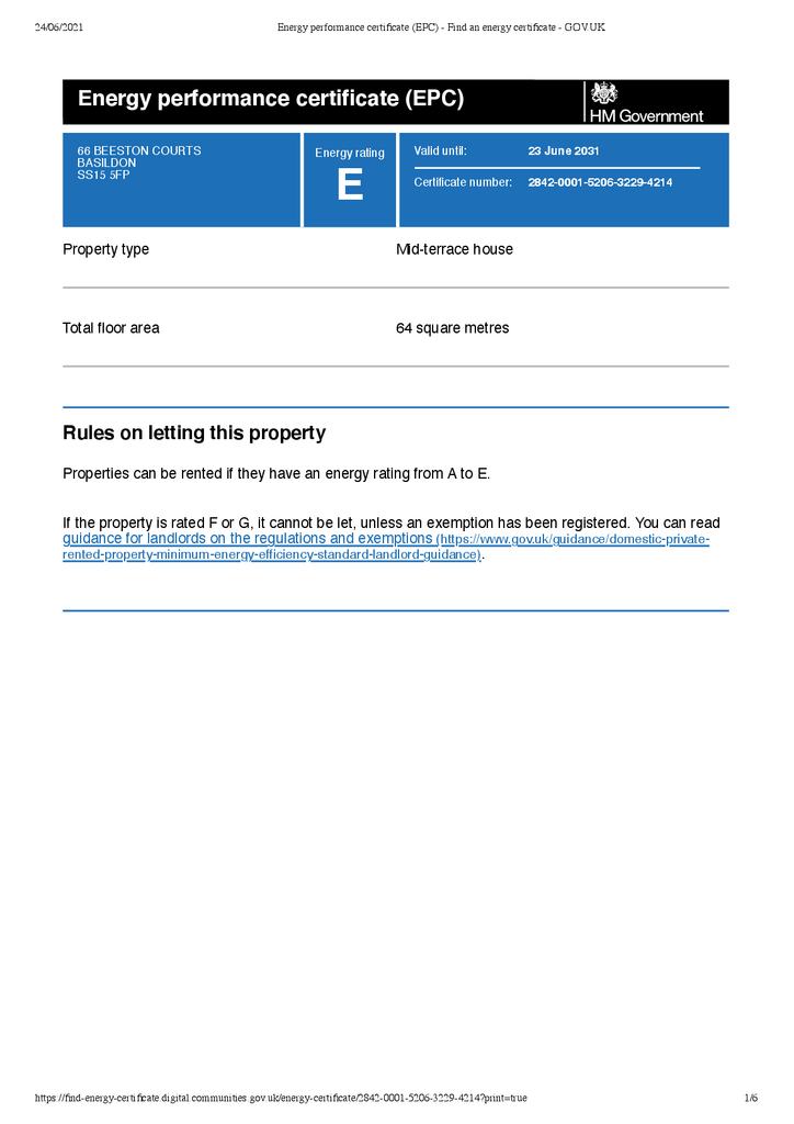 EPC Certificate