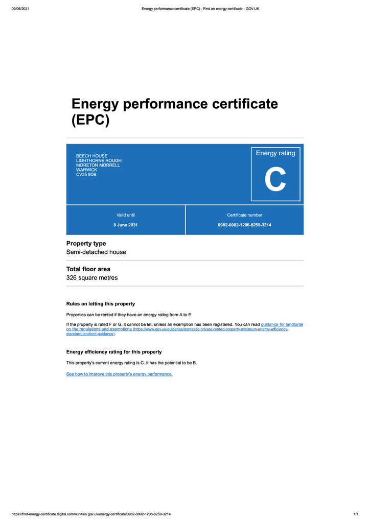 Energy performance c