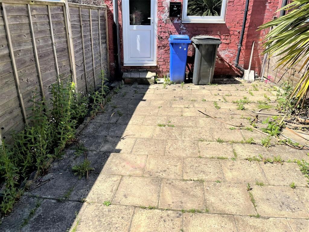 Paved rear garden