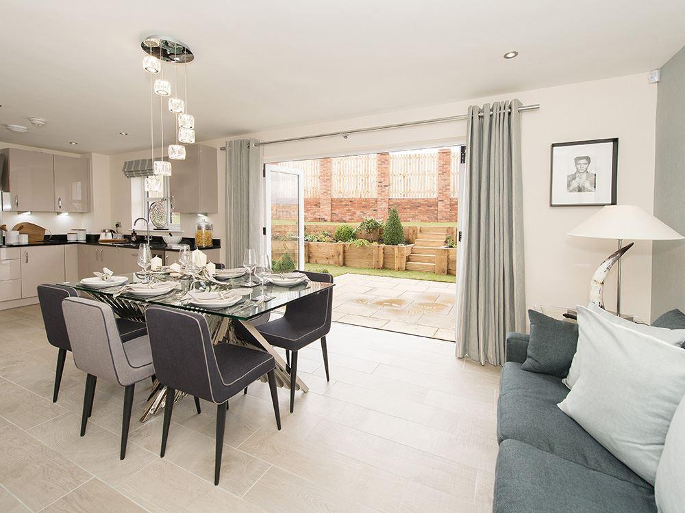 Open plan kitchen / dining with bi-fold doors