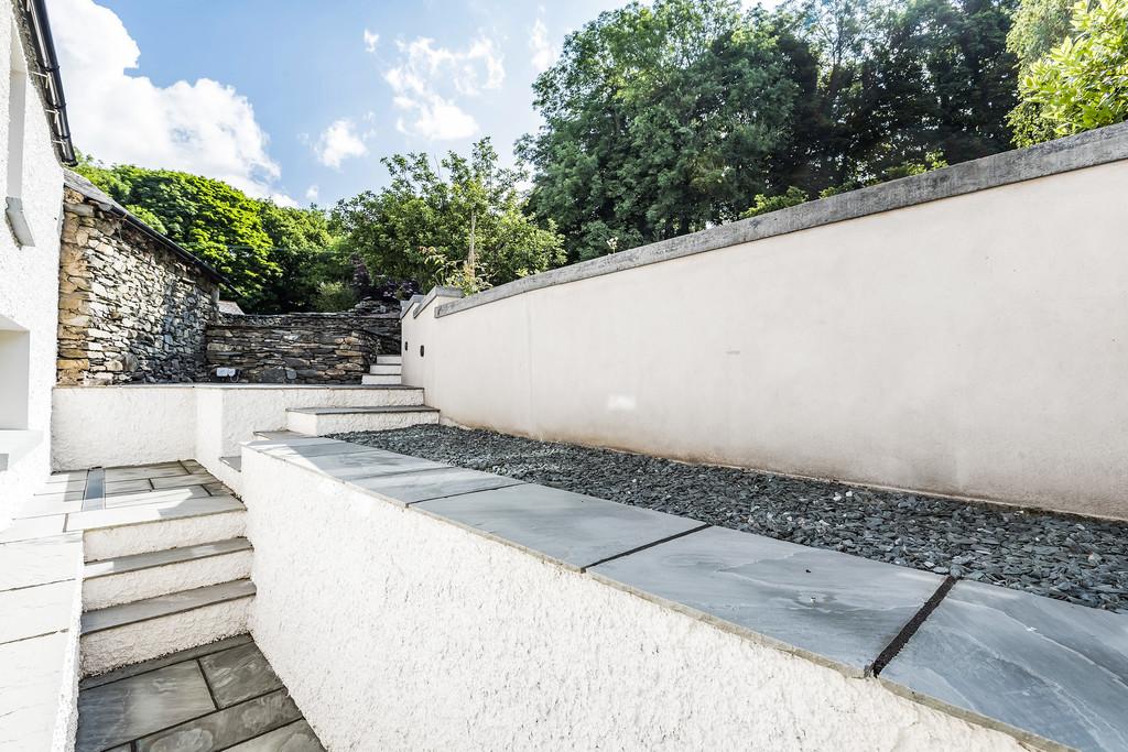 Rear steps to Parking and Patio Areas