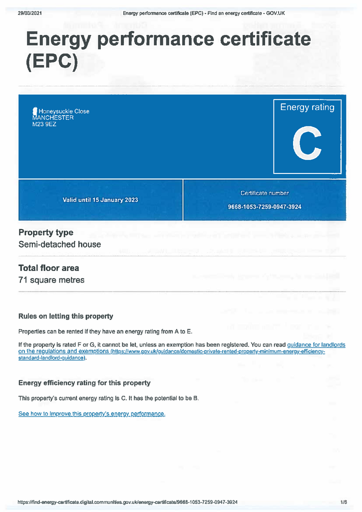 EPC Certificate