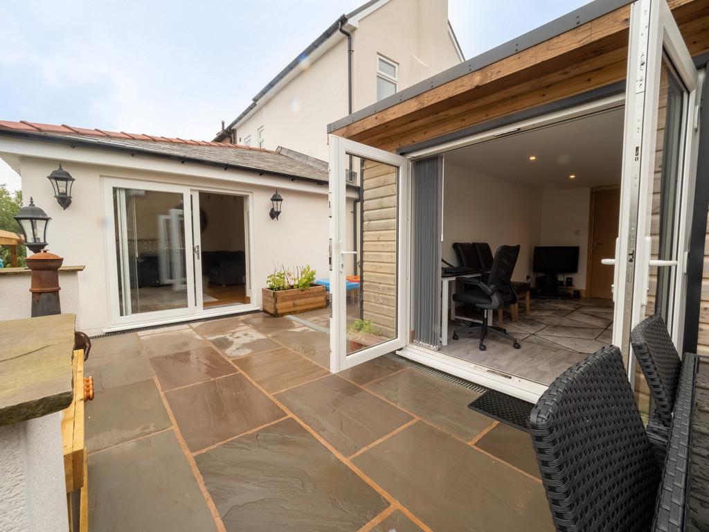 Patio to garden office