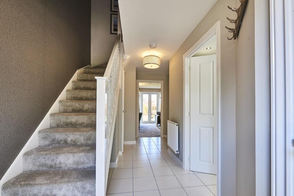 The Benford has a spacious hallway with under stair storage