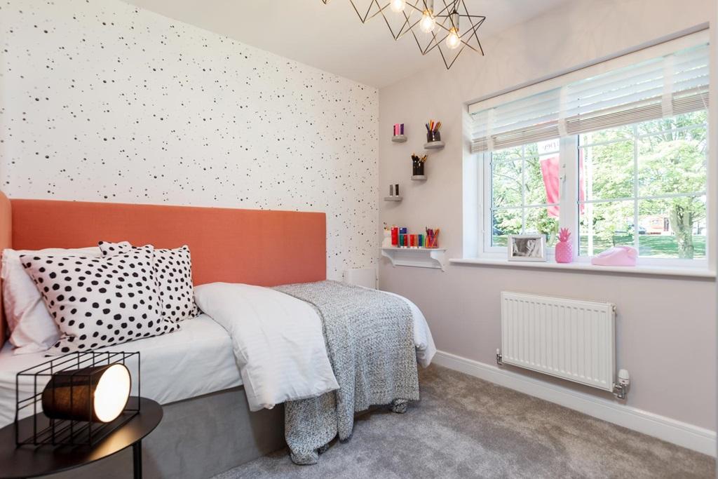 A single fourth bedroom can be used as a home office