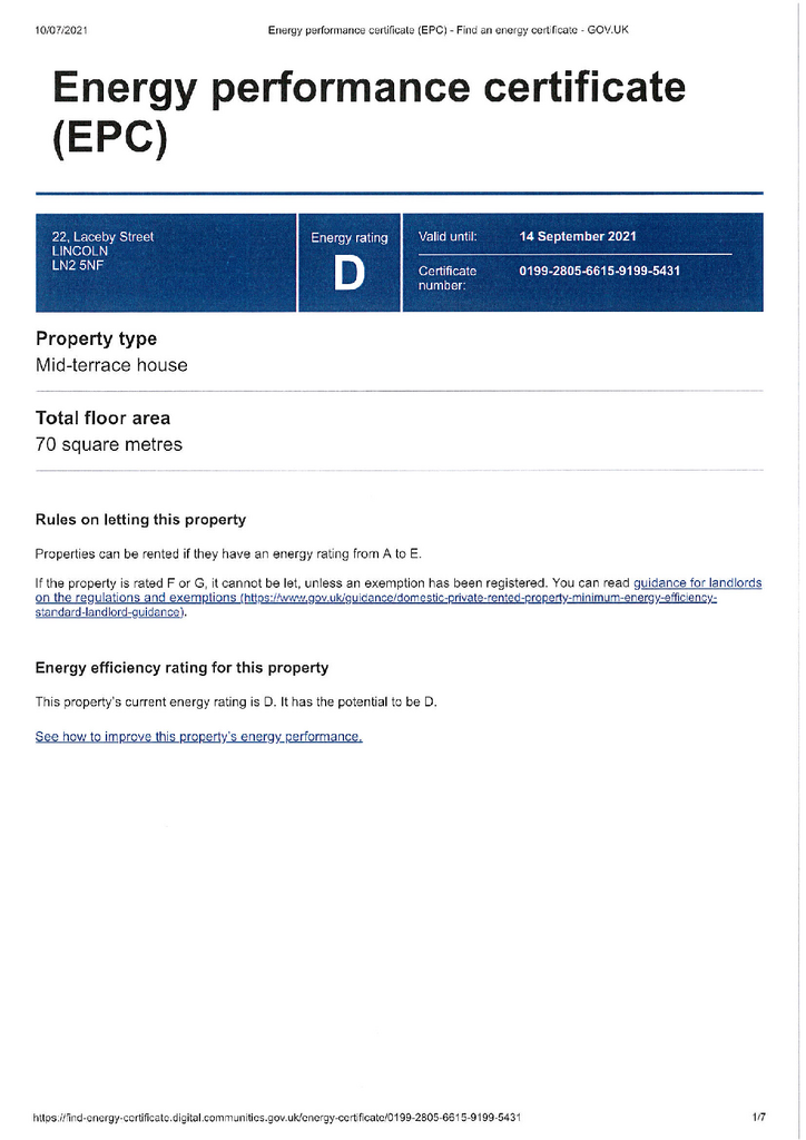 EPC Certificate