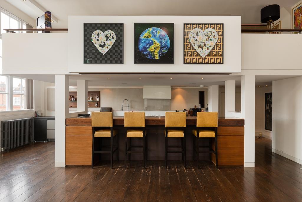 Kitchen area and balcony