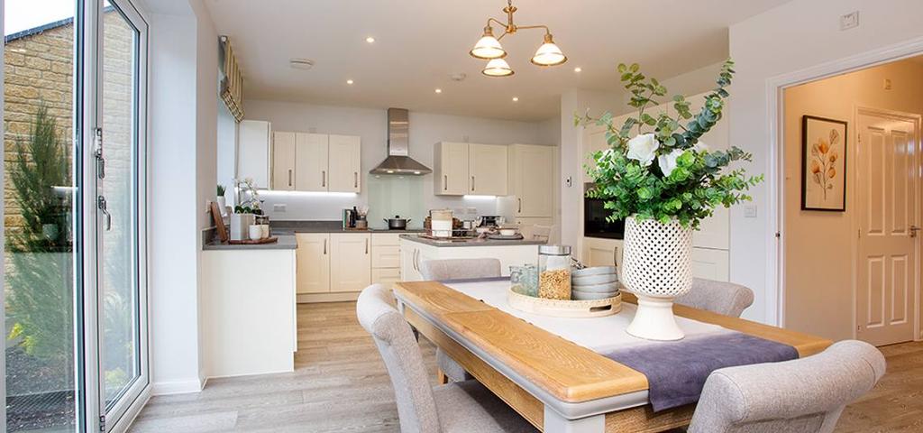 Typical kitchen and dining area