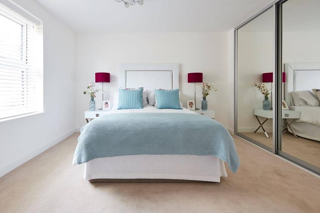 Spacious bedroom with plenty of storage space