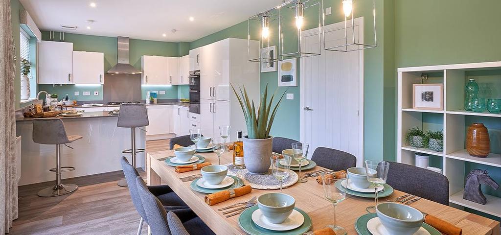 Typical kitchen and family area