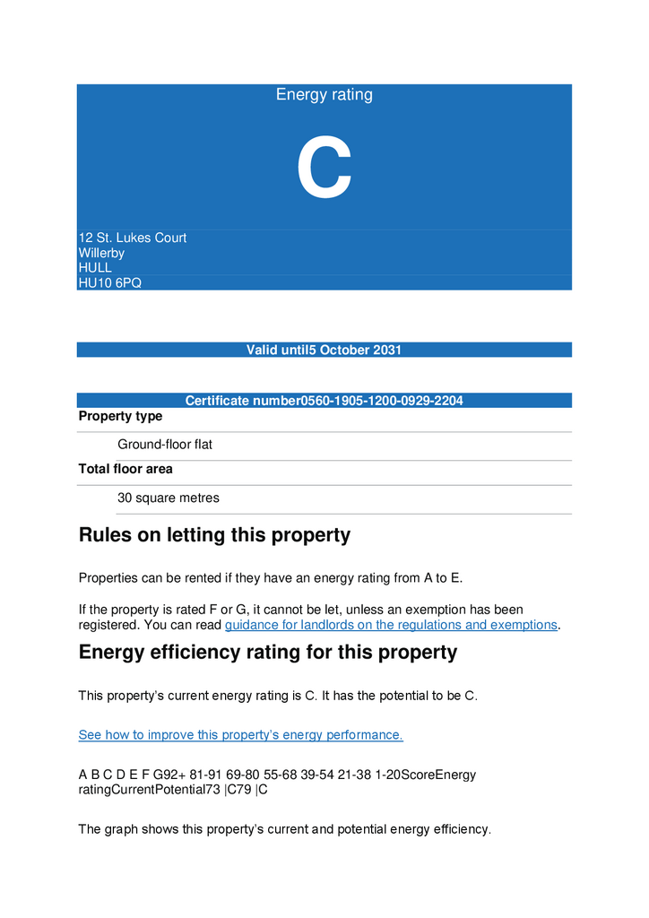 EPC Certificate