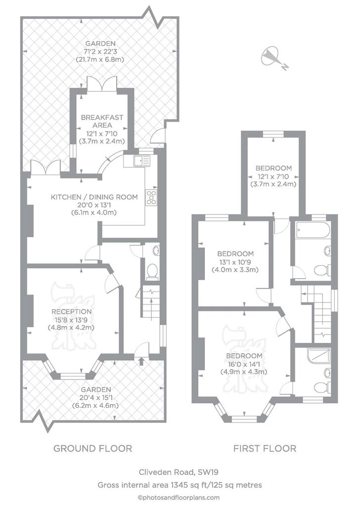 Cliveden Road, London, SW19 3 bed semidetached house £