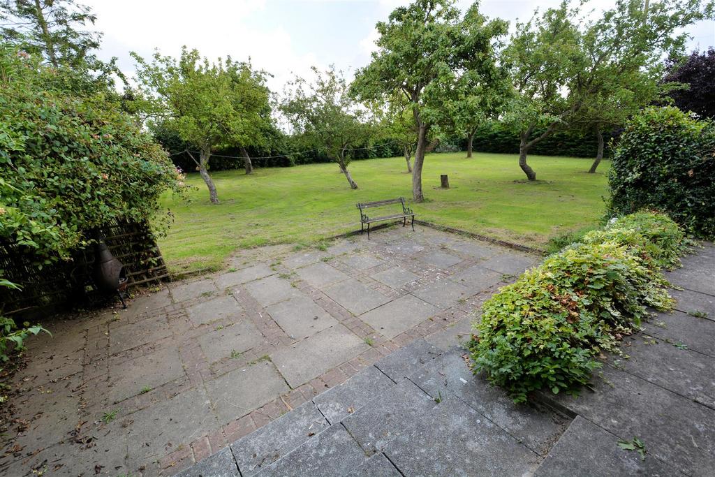 Lodge Farm Bungalow Outside   rear and orchard