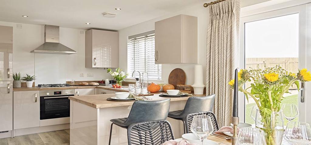 Typical kitchen and dining area