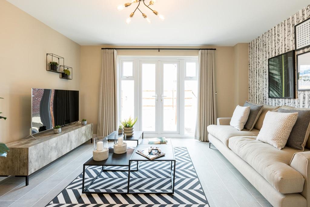 Double doors lead out to the garden from the lounge