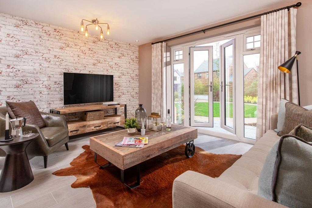 French doors lead to your private garden