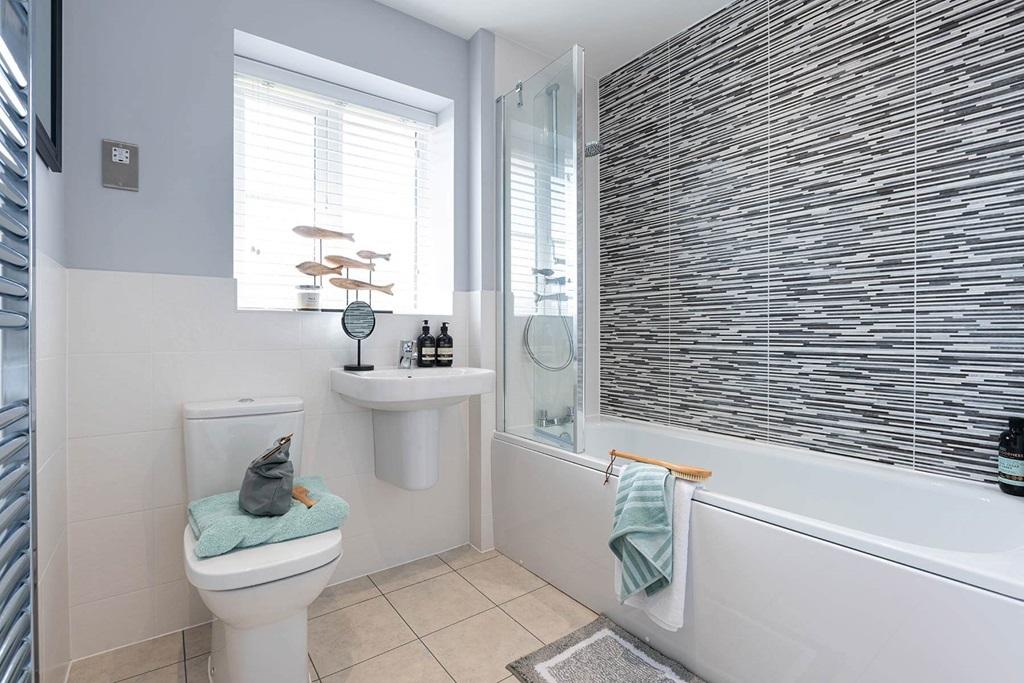 A family bathroom with high quality fixtures and fittings