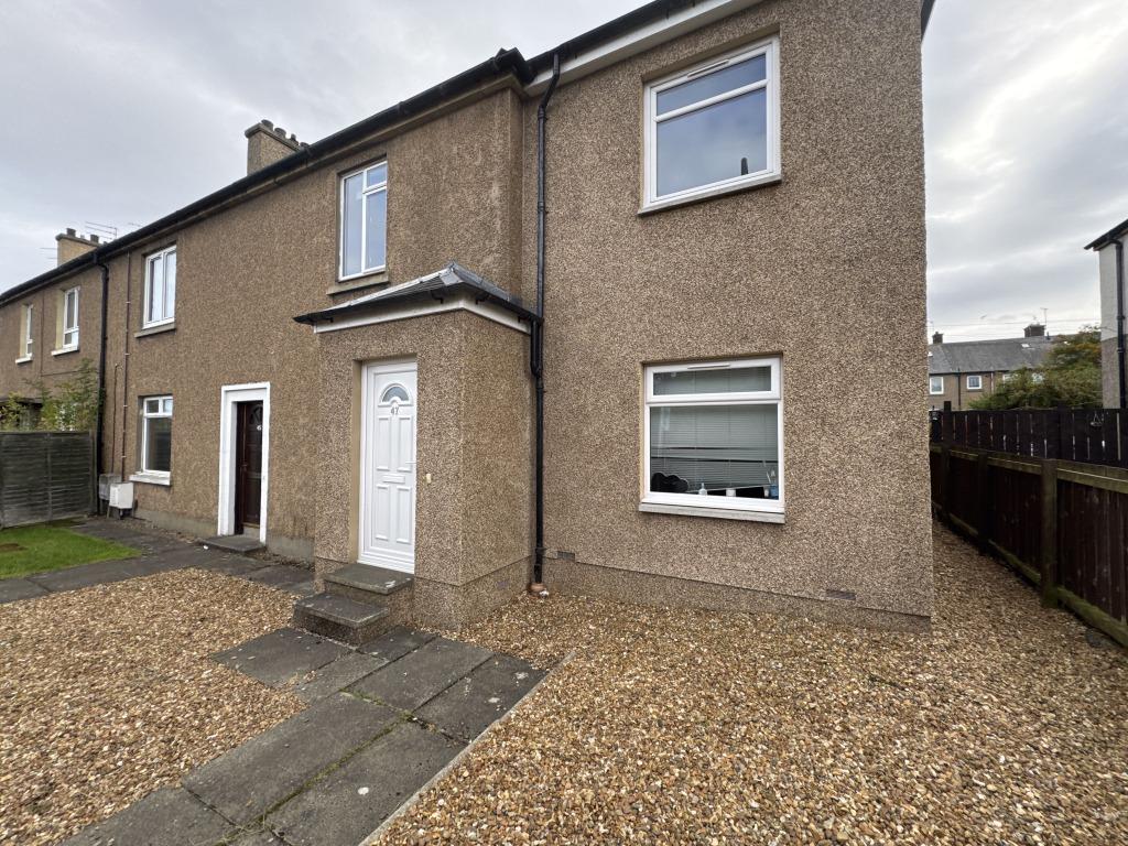 Semi-detached house exterior, driveway